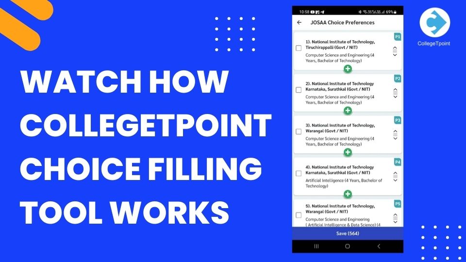 VIDEO | HOW TO USE CHOICE FILLING TOOL | COLLEGETPOINT